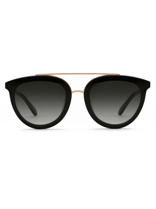 KREWE Accessories - KREWE Clio Nylon Black + Shadow 24K Oversized Aviator Sunglasses NWT